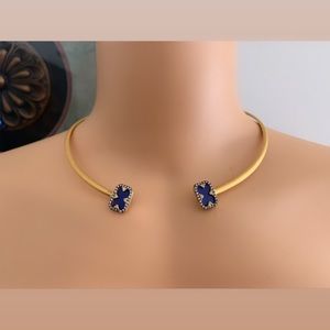 Alexis Bittar Gold Collar Choker Necklace